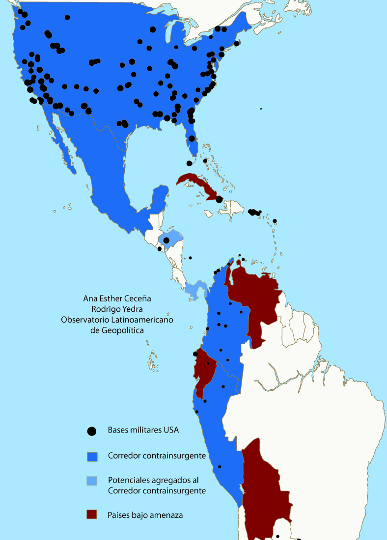 Corredor de aseguramiento hegemónico en América Latina