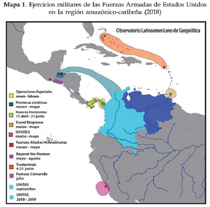 Ejercicios militares en la región amazónico-caribeña