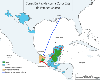 Conexión interoceánica a través del Istmo de Tehuantepec